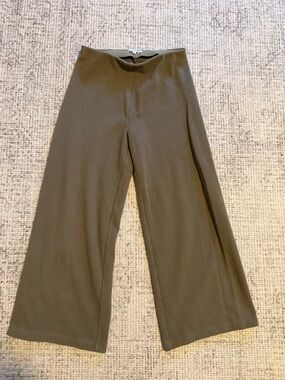 Z Supply Olive Green Knit Wide-Leg Pants